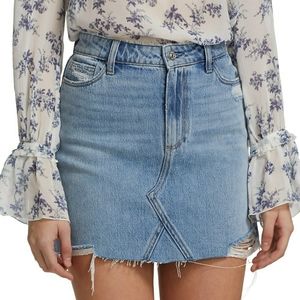Paige Aideen Raw Hem Denim Skirt Sz 29
